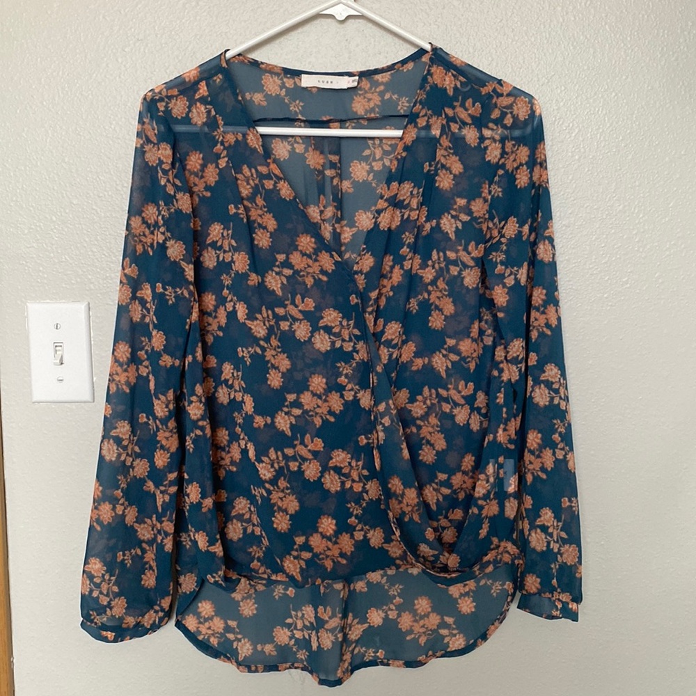 Women’s sheer floral blouse